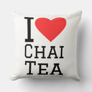 I love chai tea throw pillow