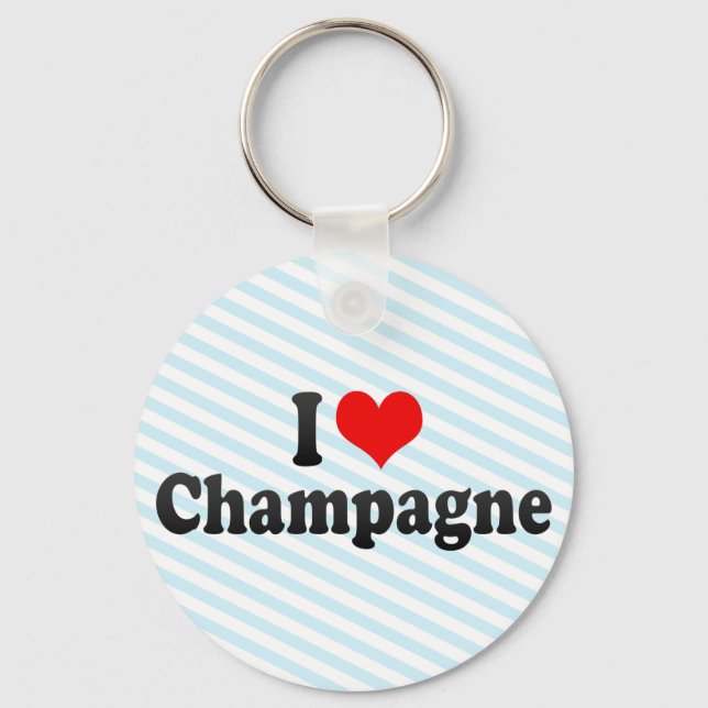 I Love Champagne Keychain (Front)