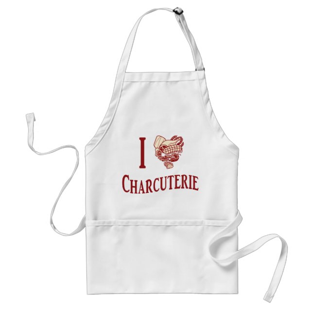I Love Charcuterie Adult Apron (Front)