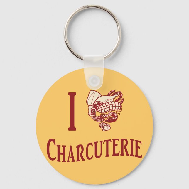 I Love Charcuterie Keychain (Front)