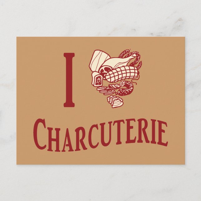 I Love Charcuterie Postcard (Front)