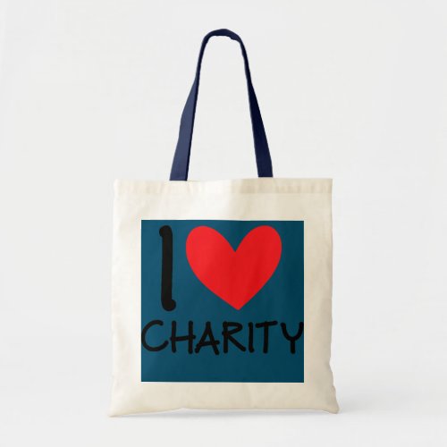 I Love Charity Name Personalized Girl Woman BFF Tote Bag