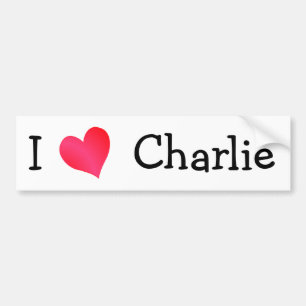 I Love Charlie Bumper Sticker