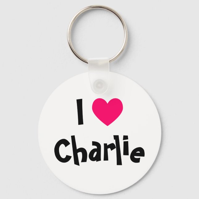 I Love Charlie Keychain (Front)