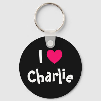 I Love Charlie Keychain