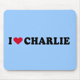 I LOVE CHARLIE MOUSE PAD