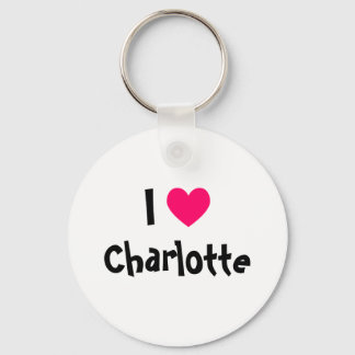 I Love Charlotte Keychain
