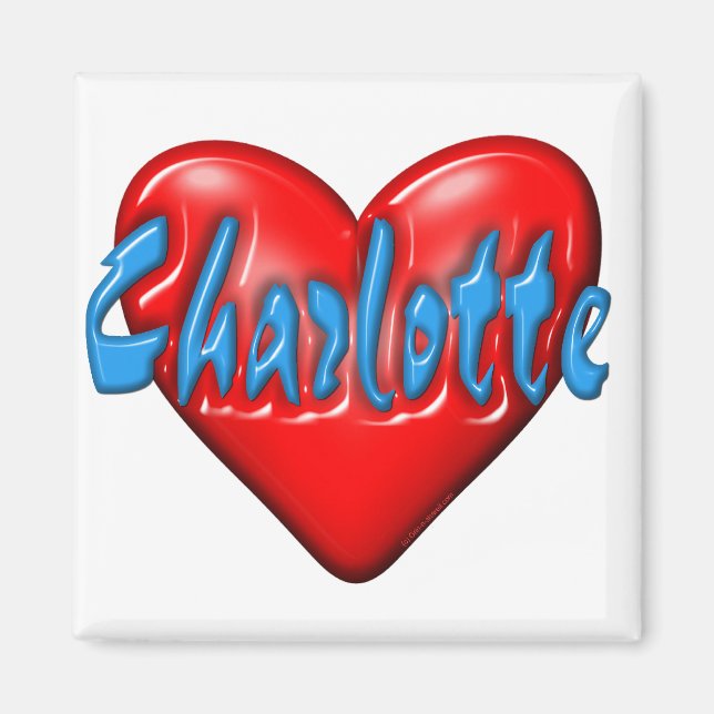 I love Charlotte Magnet (Front)