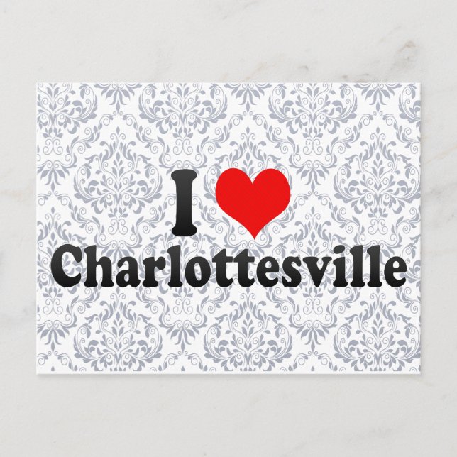 I Love Charlottesville, United States Postcard (Front)