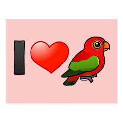 I Love Chattering Lories Postcard