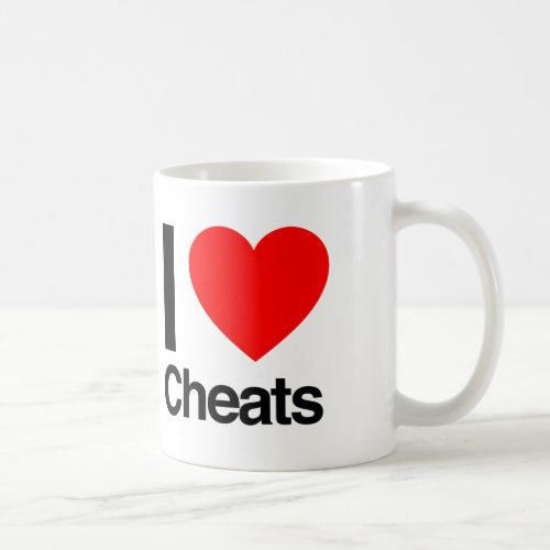 i love cheats coffee mug
