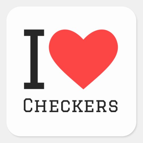 I love checkers square sticker
