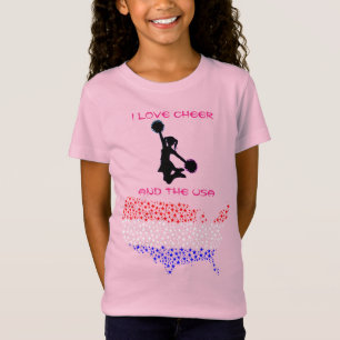 I Love Cheer and the USA T-Shirt
