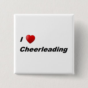 I Love Cheerleading Button