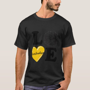 I Love Cheerleading Cheer Squad Black Gold Gift T- T-Shirt