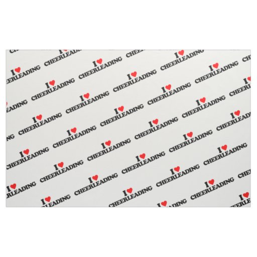 I LOVE CHEERLEADING FABRIC