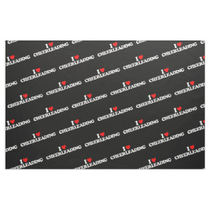 I LOVE CHEERLEADING FABRIC