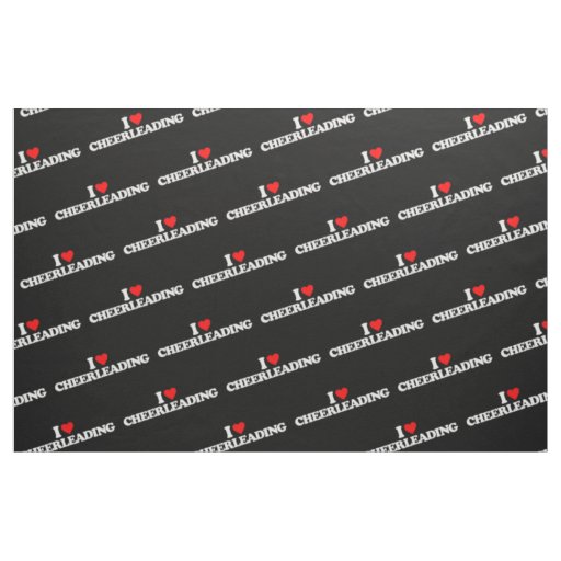 I LOVE CHEERLEADING FABRIC