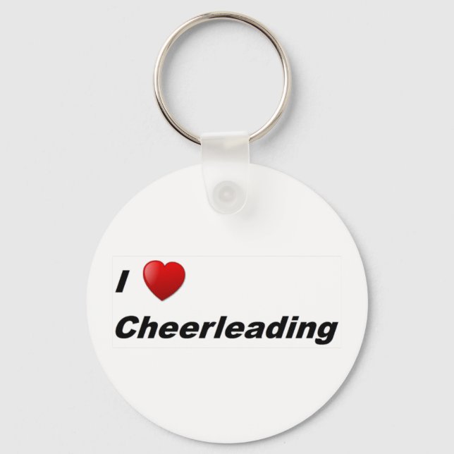 I Love Cheerleading Keychain (Front)