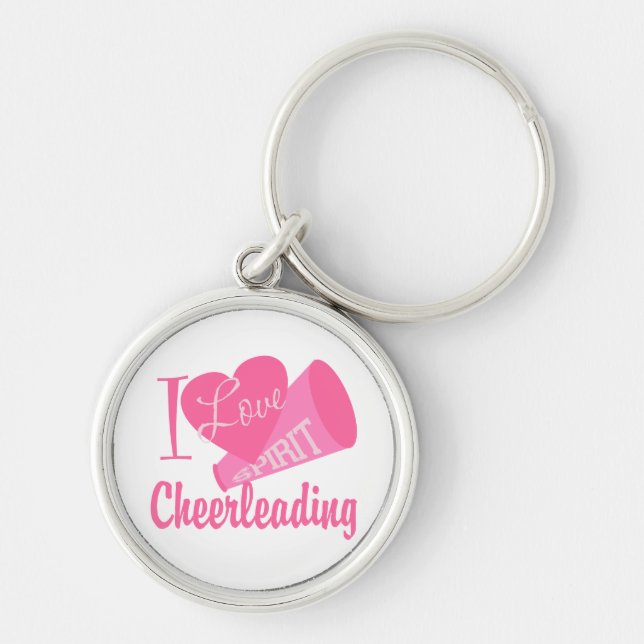 I Love Cheerleading Keychain (Front)