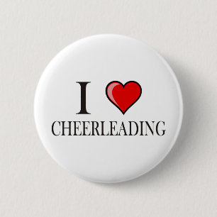 I love cheerleading pinback button