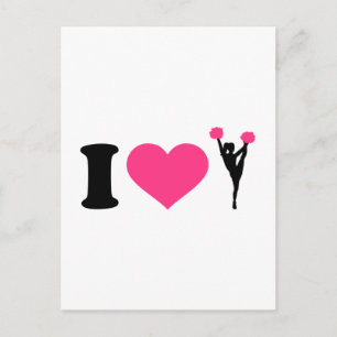 I love cheerleading postcard