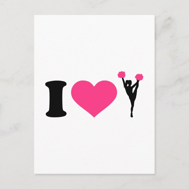 I love cheerleading postcard (Front)