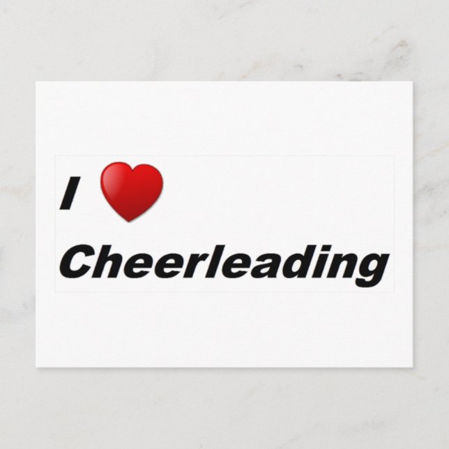 I Love Cheerleading Postcard (Front)