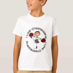 I Love Cheerleading Stick Figure Cheerleader T-Shirt