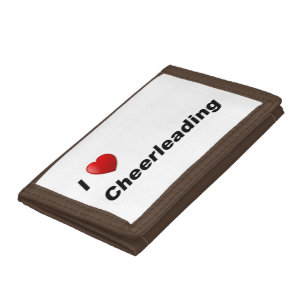 I Love Cheerleading Tri-fold Wallet