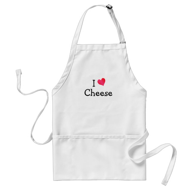 I Love Cheese Adult Apron (Front)