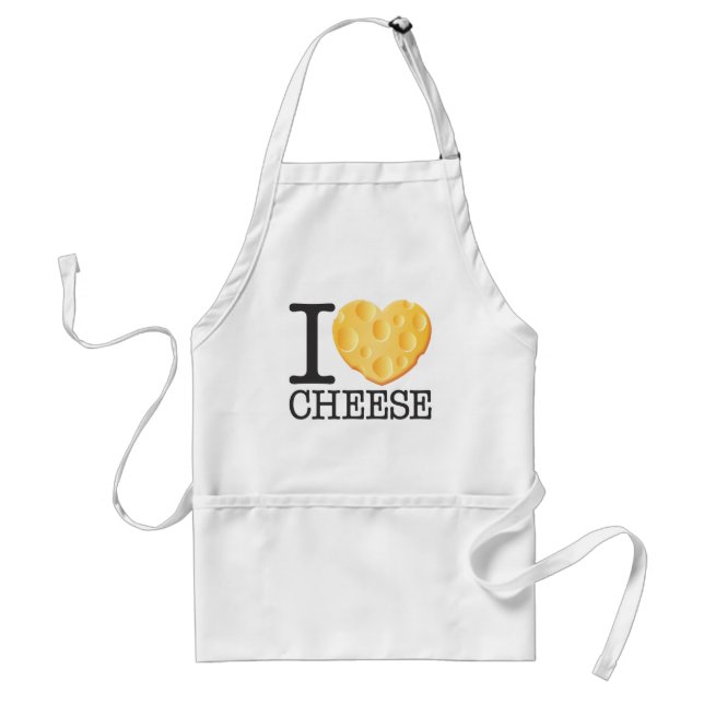 I Love Cheese Adult Apron (Front)