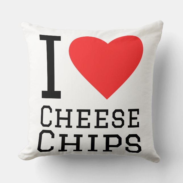 I love cheese chips  throw pillow (Front)