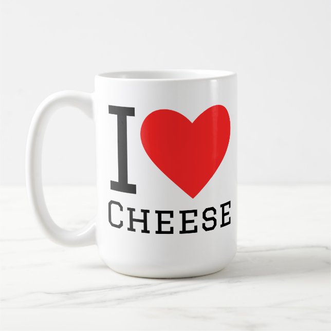 I love cheese coffee mug (Left)