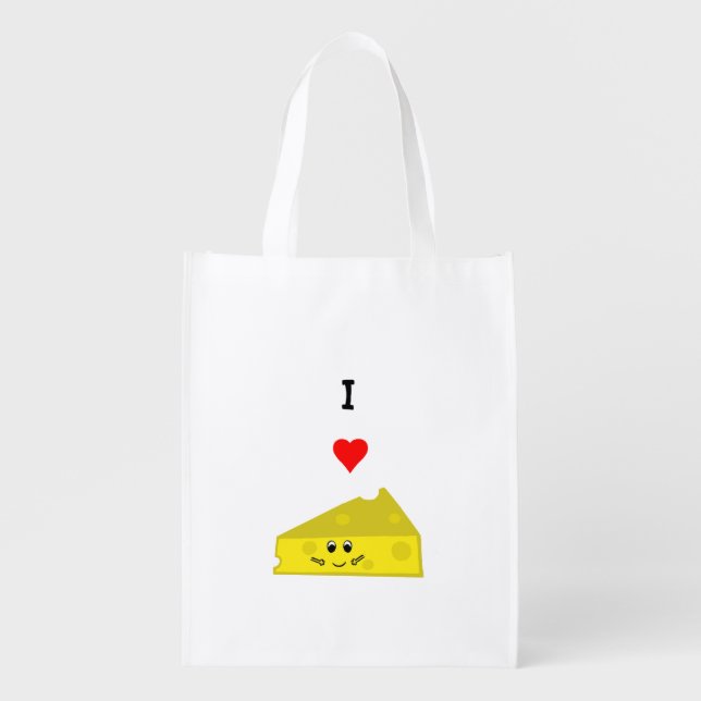 I love cheese grocery bag (Front)