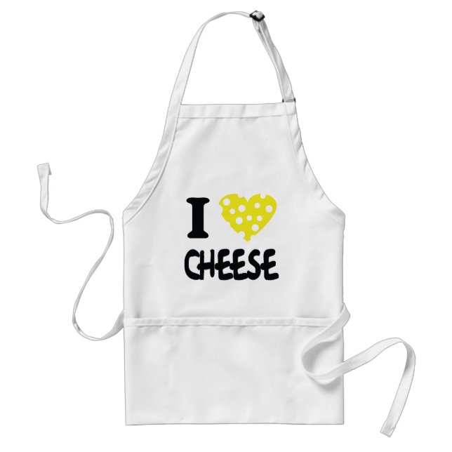 I love cheese icon adult apron (Front)