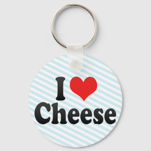 I Love Cheese Keychain