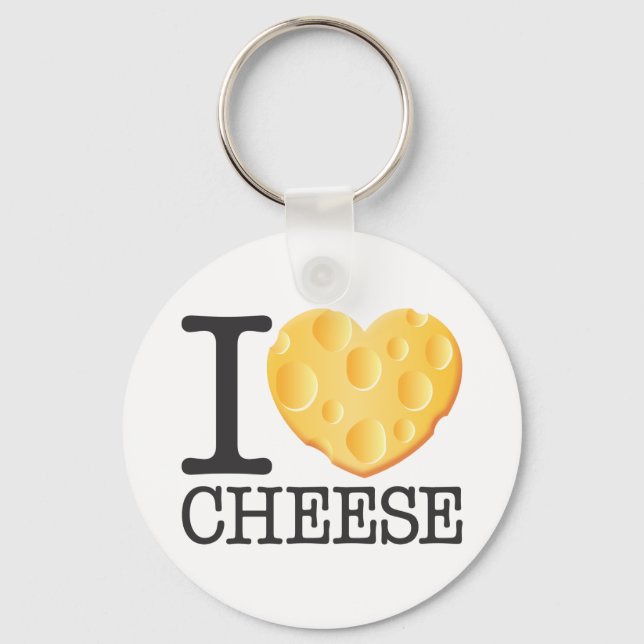 I Love Cheese Keychain (Front)
