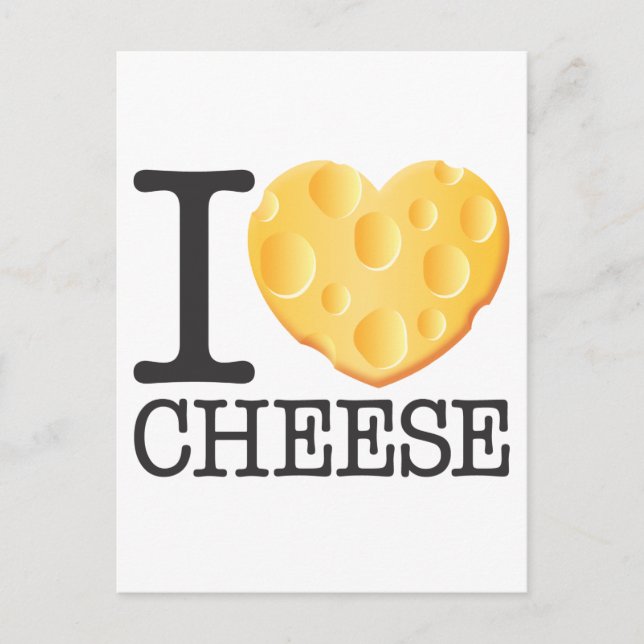I Love Cheese Postcard (Front)
