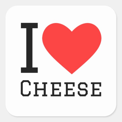 I love cheese square sticker
