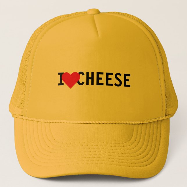 I Love Cheese Trucker Hat (Front)