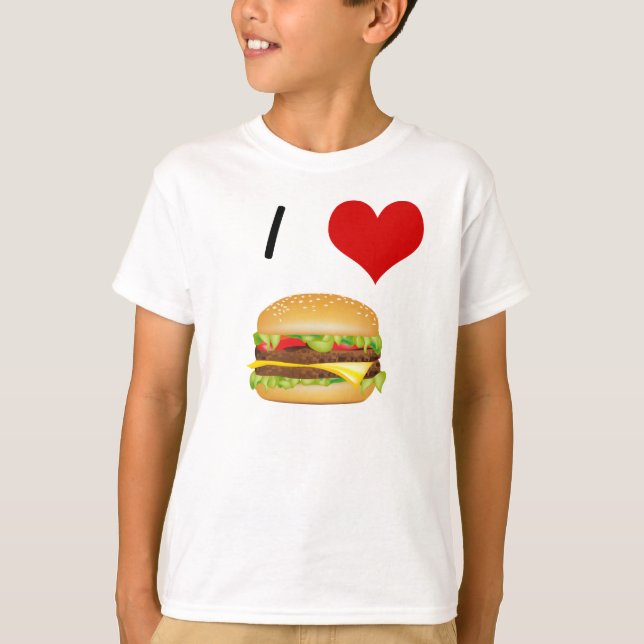 I Love Cheeseburger Child's Tshirt (Front)