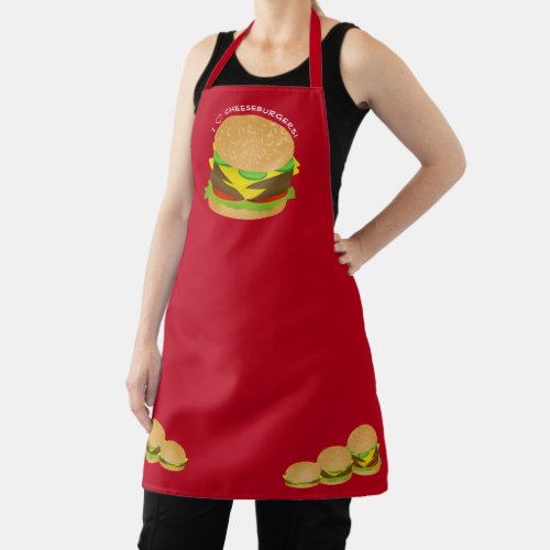 I Love Cheeseburgers Apron