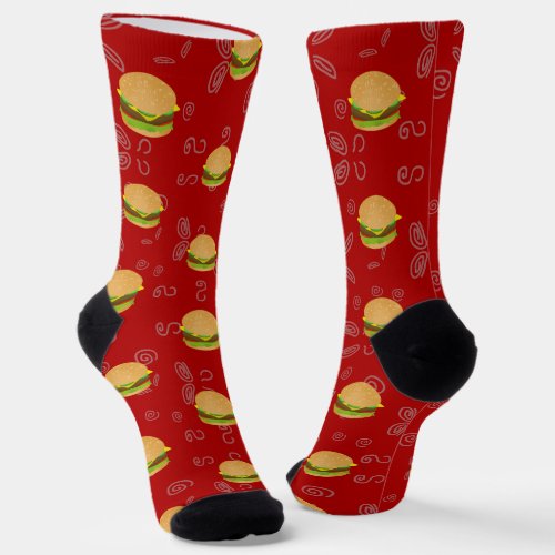 I Love Cheeseburgers Socks