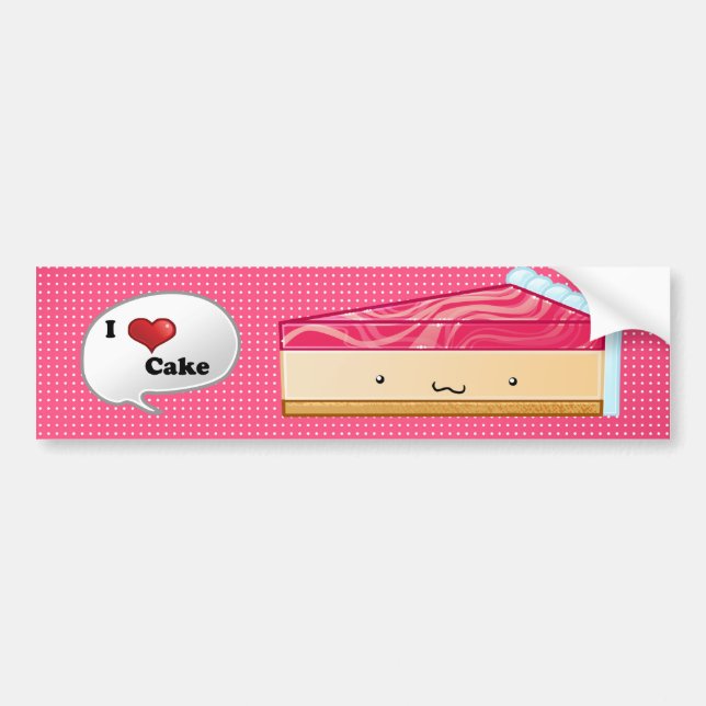 I love Cheesecake Bumper Sticker (Front)