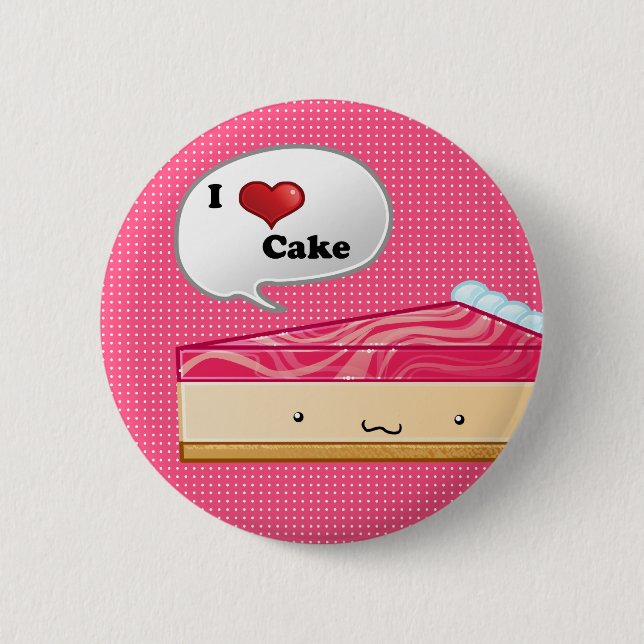 I love Cheesecake Button (Front)