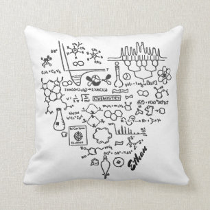 I Love Chemistry Chemist Personalized Gift Throw Pillow
