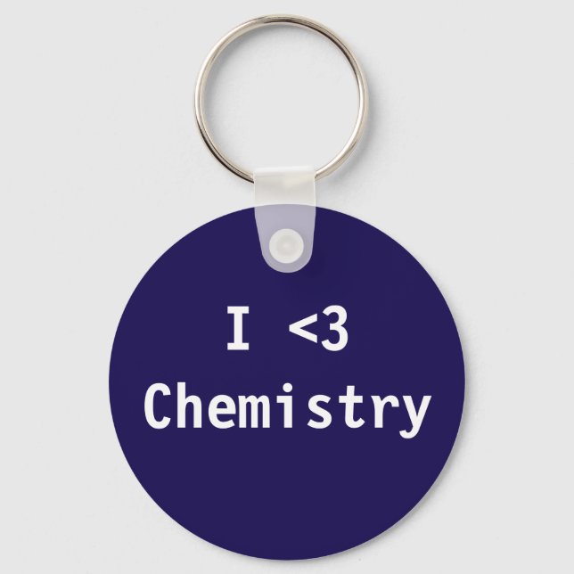 I Love Chemistry Keychain (Front)