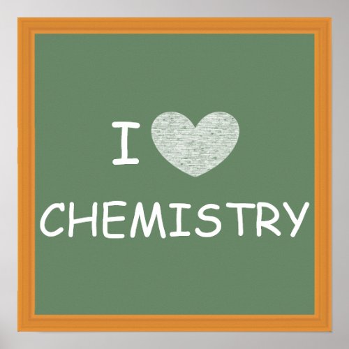 I Love Chemistry Poster