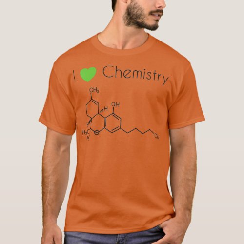 I Love Chemistry THC Molecule T_Shirt